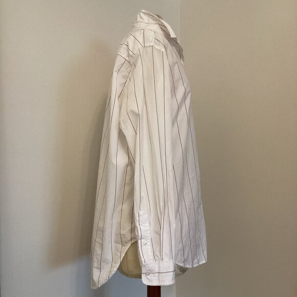 FRANK & EILEEN "FRANK" SUPERFINE STRIPED COTTON BUTTON UP SHIRT XL RELAXED FIT - Picture 2 of 3